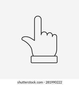 Finger arrow line icon