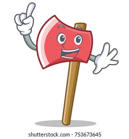 Finger axe character cartoon style vector illustration