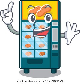 Finger bakery vending machine in the cartoon