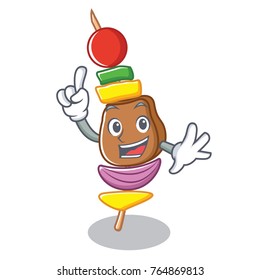 Finger barbecue character cartoon style
