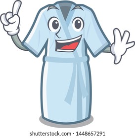 Finger bathrobe isolated with in the cartoon