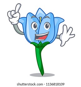 Finger bell flower mascot cartoon