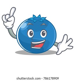 Finger blueberry character cartoon style