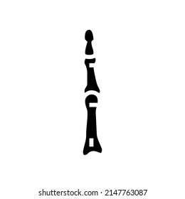 finger bone glyph icon vector. finger bone sign. isolated contour symbol black illustration