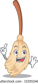 Finger broom behind in the character door
