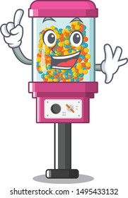 Finger candy vending machine on the cartoon