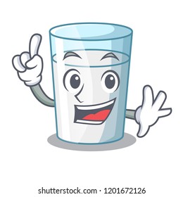 Finger cartoon sweet milk glass for breakfast