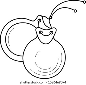 Finger castanets. Vector outline icon.