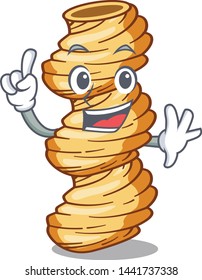 Finger cellentani pasta in a cartoon bowl