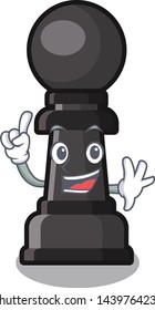 Finger chess pawn on in the character