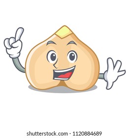 Finger chickpeas mascot cartoon style