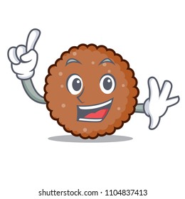 Finger chocolate biscuit mascot cartoon