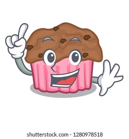 Finger chocolate muffins on a mascot plate