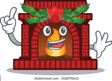 Finger christmas fireplace on with the character