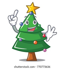 Finger Christmas tree character cartoon