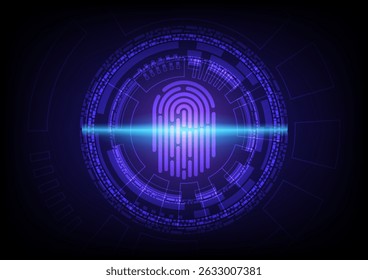 design de vetor de impressão digital de dedo e círculo