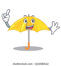 Finger classic yellow umbrella in shape cartoon