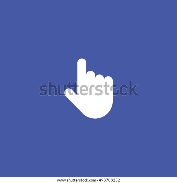 Finger Click Hand Icon Vector Symbol Stock Vector (Royalty Free) 493708252
