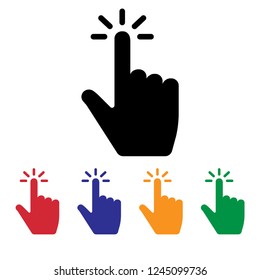 Finger click icon vector. Click. finger sign
