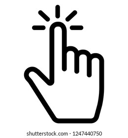 Finger click icon vector. Click. finger sign