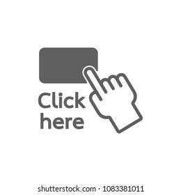Finger click icon vector. Symbol for your web site design, logo, app, UI. Vector illustration, EPS