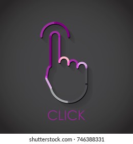 Finger click logo, business concept, vector