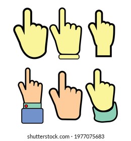 Finger Click Point Vector Illustration