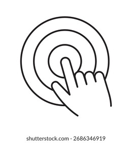 Finger clicking or pressing a target