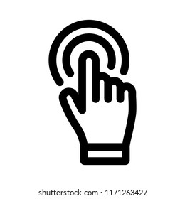 Finger clicking, vector icon, cursor click