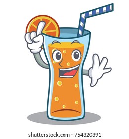 Finger cocktail character cartoon style vector illustration