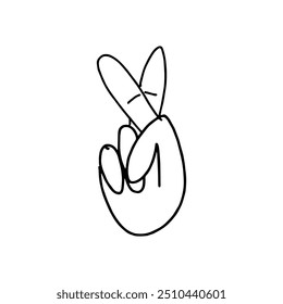 finger colection cartoon lineart illustration