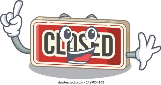 Finger colsed sign toys on the cartoon