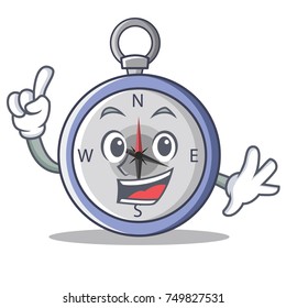 Finger compass character cartoon style