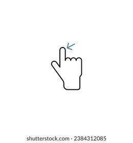 Finger concept line icon. Simple element illustration.Finger concept outline symbol design.