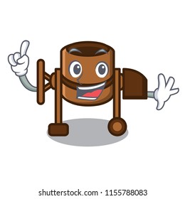Finger concrete mixer mascot cartoon