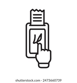 Finger Confirming Signature Icon Ideal for Authentication and Approval Designs