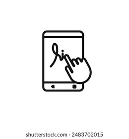 Finger confirms signature icon vector set collection for web