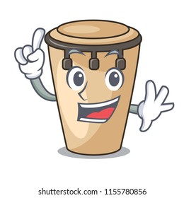 Finger conga mascot cartoon style