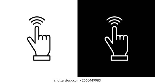 Finger control icon for Apps. Icon Design Template.