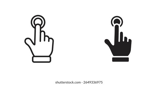 Finger control icon Design Illustrations. editable web icons