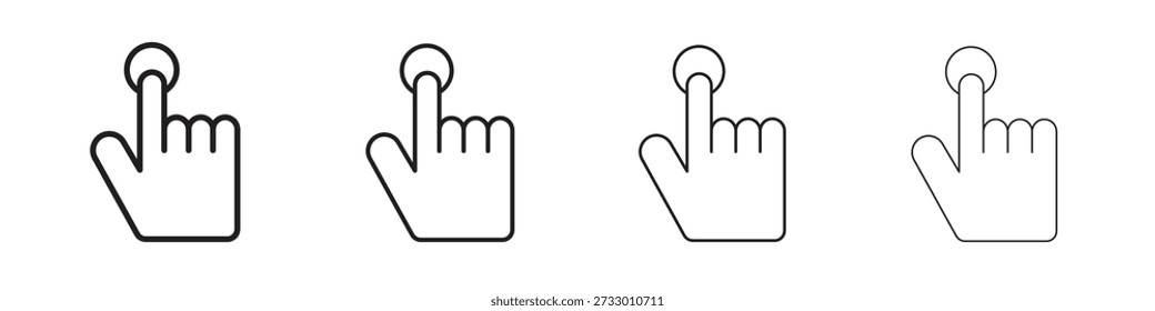 Design-Vorlage für Fingersteuersymbol für Web- und mobile Benutzeroberflächenelemente