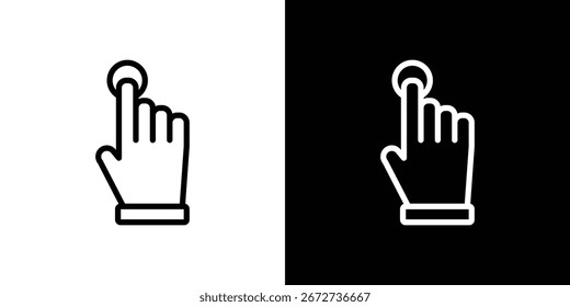 Icono de control del dedo elemento gráfico Ilustración Diseño de Plantilla