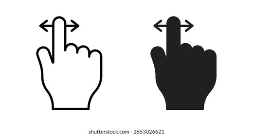Icono de control de dedo Ilustración de Plantilla de Vector de diseño de logotipo