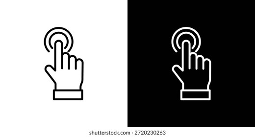 Finger control icon logo element. Vector illustration. EPS10