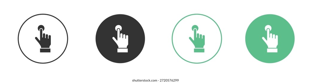 Pictogramas de iconos de control de dedos. Vector EPS 10