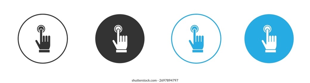Finger control icon symbol flat style on white background.