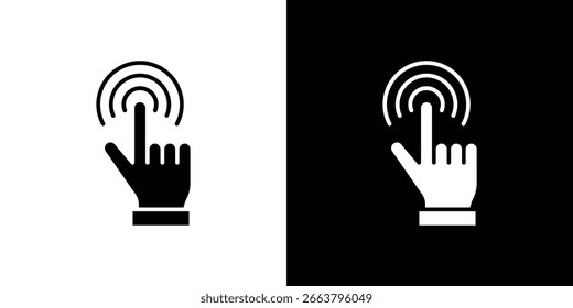 Símbolo de icono de control de dedo. Diseño simple y plano para Web y App móvil
