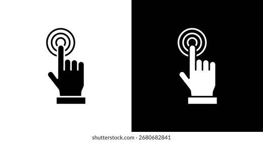 Símbolo de ícone de controle de dedo. design simples editável.