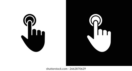 Símbolo de icono de control de dedo. Icono de Vector en diseño plano de moda