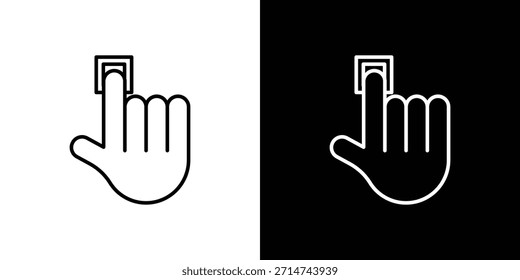 Icono de control del dedo. Iconos de web lineal delgado